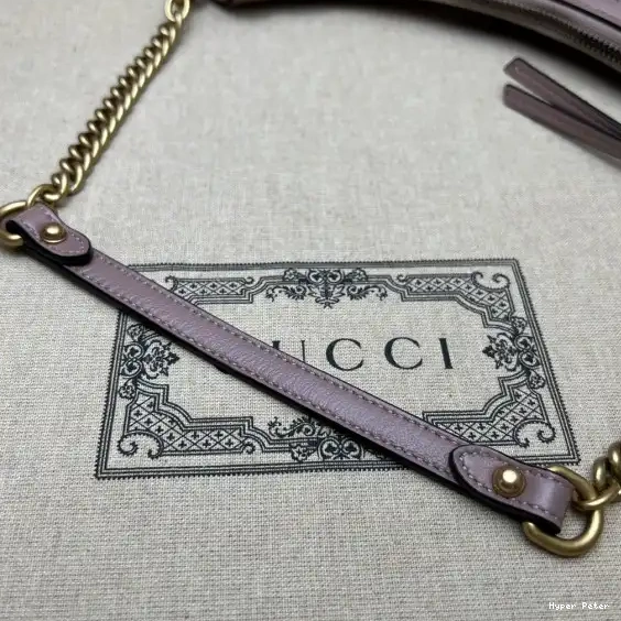 Hyperpeter GUCCI Marmont GG half-moon-shaped small bag 0703